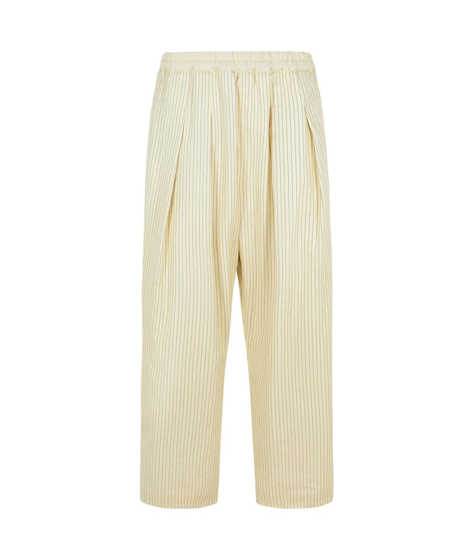 パンツ Maison Margiela Over Ivory Cotton Blend Pants Maison Margiela Ivory Cotton Blend Trousers | italist
