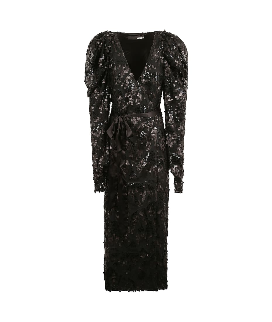 Rotate by Birger Christensen Sequin Midi Wrap Dress | italist, ALWAYS LIKE  A SALE