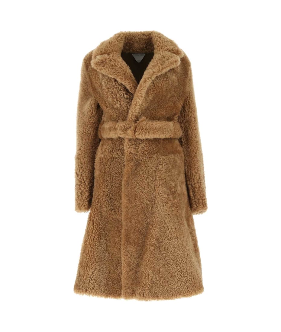 コート Bottega Veneta Camel shearling coat Bottega Veneta Camel Shearling Coat | italist