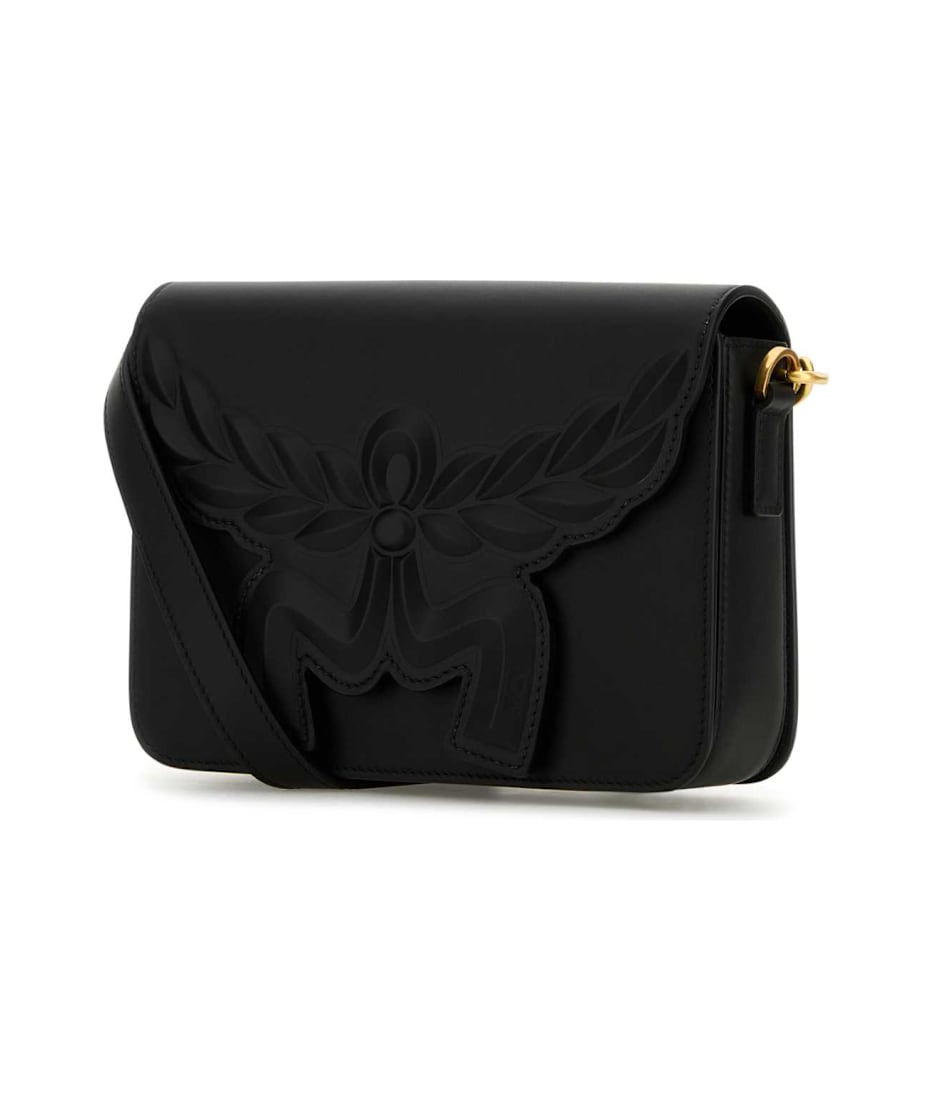 【関税&送料込】Mcm Black Leather Small Himmel Laurel Crossb Small Himmel Laurel Crossbody in Calf Leather Black | MCM ®US
