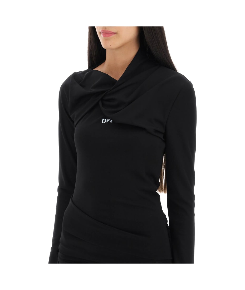 Off-White Black Viscose Mini Dress | italist