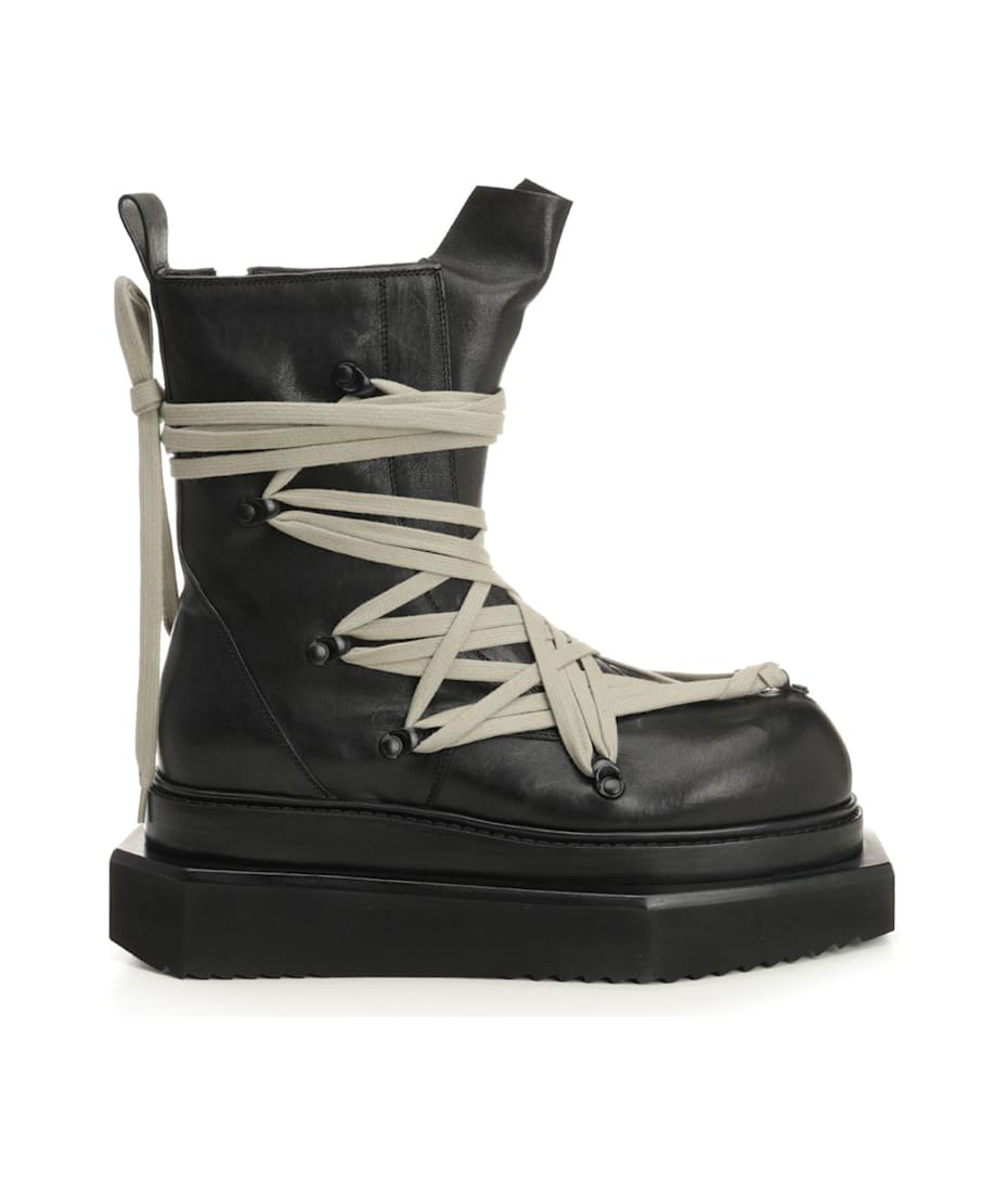 ◆25FW◆【RICK OWENS】Turbo Cyclops 70mm*レザー*ブーツ Rick Owens Turbo Cyclops 70mm lace-up Boots | Black | FARFETCH
