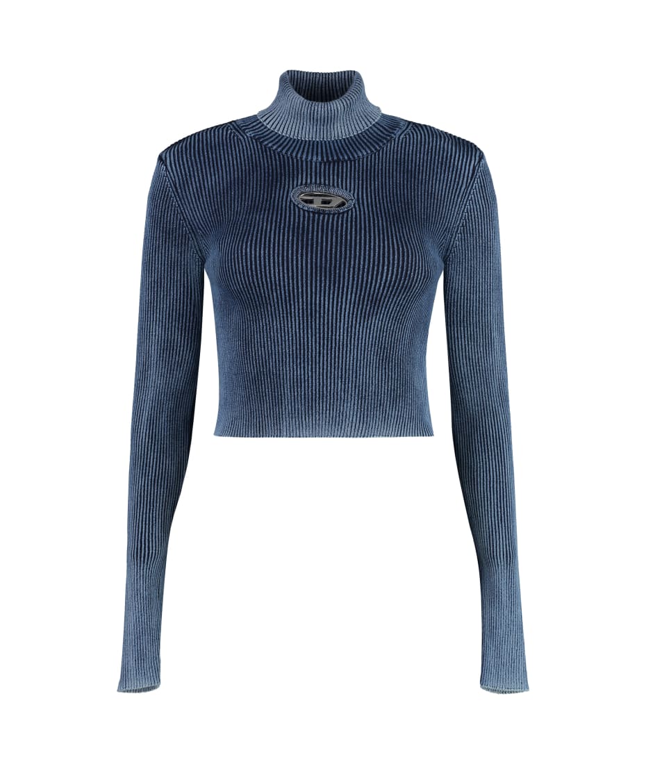 DIESEL M-Anchor-A カットアウト　トップ Diesel M-Anchor-A cut-out Ribbed Top | Blue | FARFETCH