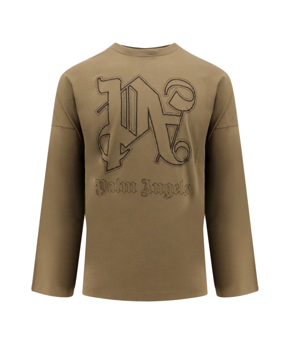 monogram cotton T-shirt, Palm Angels