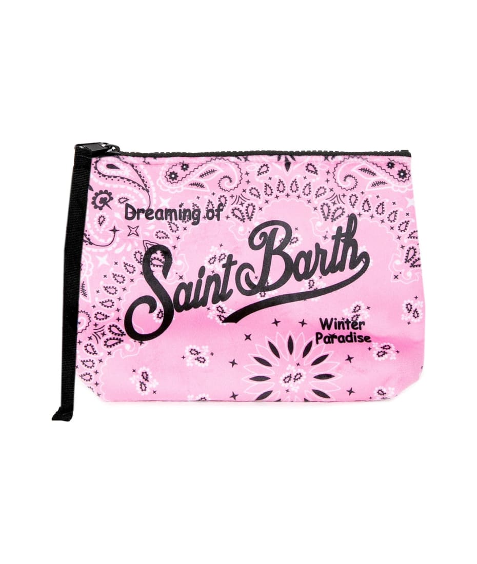 MC2 Saint Barth Aline Wooly Pochette With Pink Bandanna Print