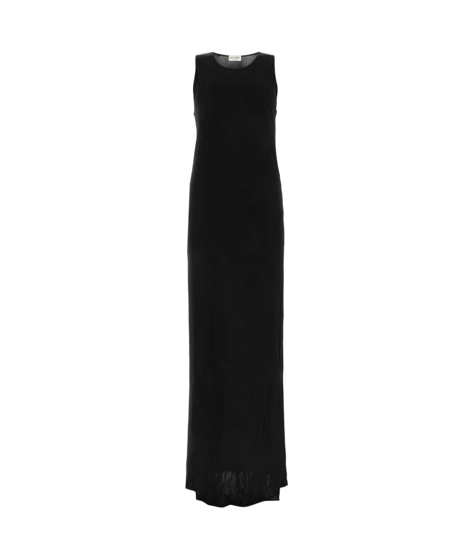 ワンピース Saint Laurent Black viscose long dress (756782Y7F98 1000) Saint Laurent Black Viscose Long Dress | italist