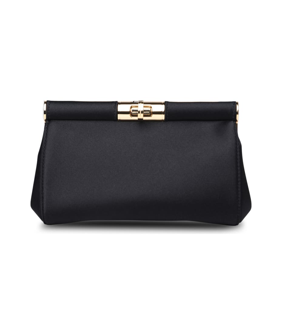 【関税＆送料込み】Dolce & Gabbana Black Silk Blend Slingba Dolce & Gabbana Black Silk Blend Bag | italist
