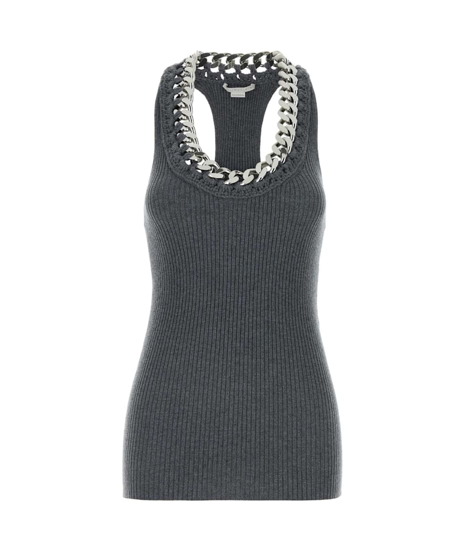 【送料&関税込】Stella McCartney Grey Stretch Wool Blend Top Stella McCartney Grey Stretch Wool Blend Top | italist
