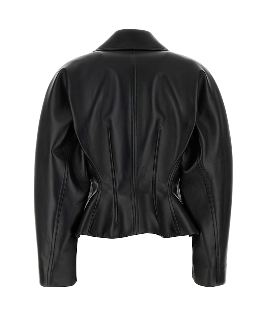 レザージャケット・コート BOTTEGA VENETA FW25 Black leather jacket (837573V5BX0 1000) Bottega Veneta Black Leather Jacket | italist