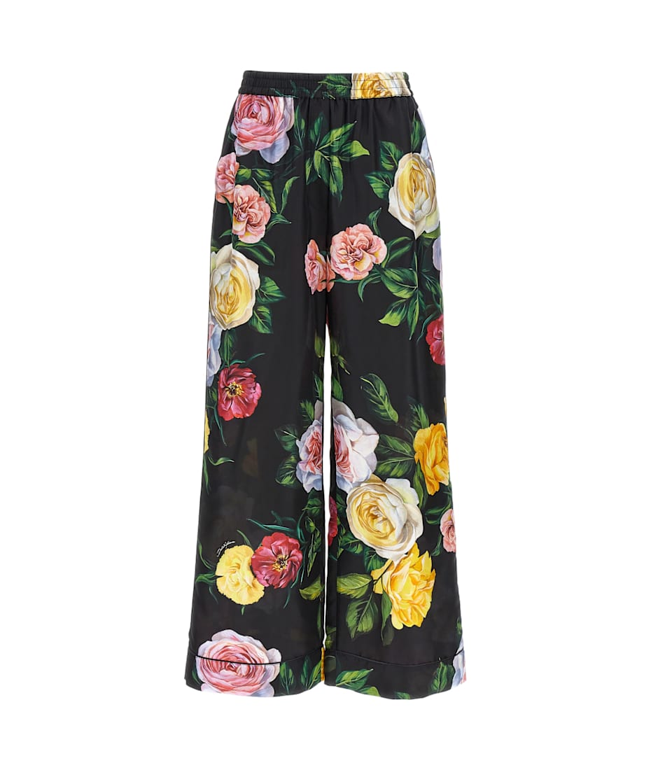 パンツ Dolce & Gabbana Floral pants Dolce & Gabbana Cropped Floral-Print Pants | Sendegaro US