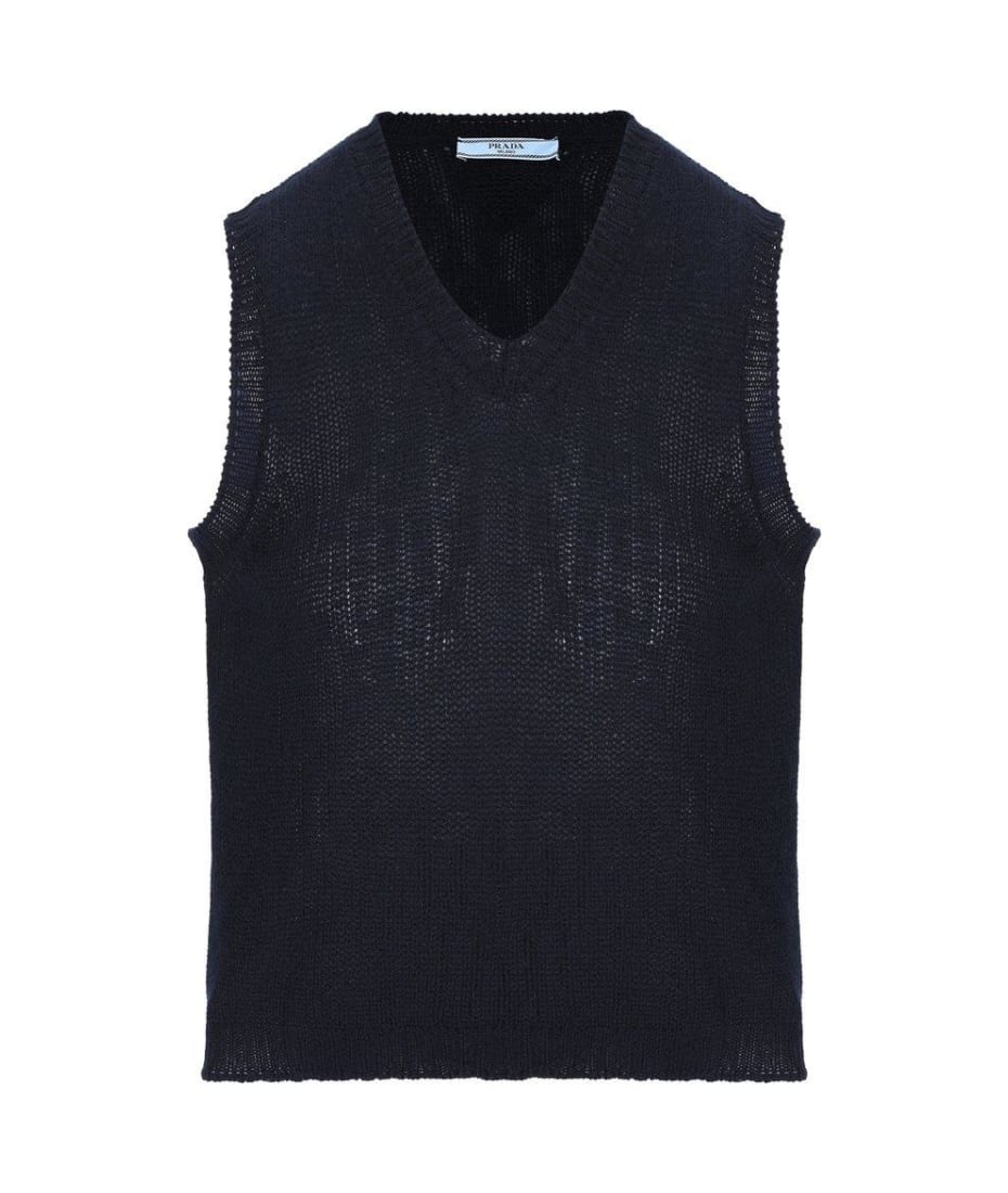 Prada V-neck Knitted Vest | italist