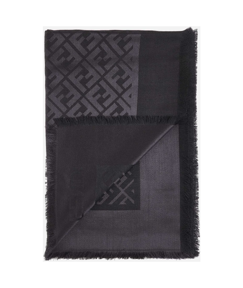 FENDI｜ (FF Wool Shawl (FXT069 AST3 F0QD3)) FF Shawl Wool and silk Orange | Fendi