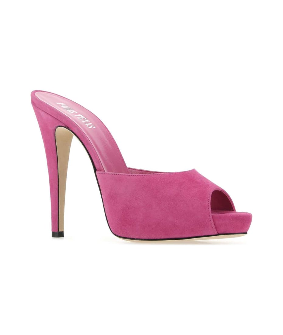 サンダル・ミュール PARIS TEXAS Fuchsia suede Monica mules (PX724XSA04 ORCHIDA) Paris Texas Fuchsia Suede Monica Mules | italist