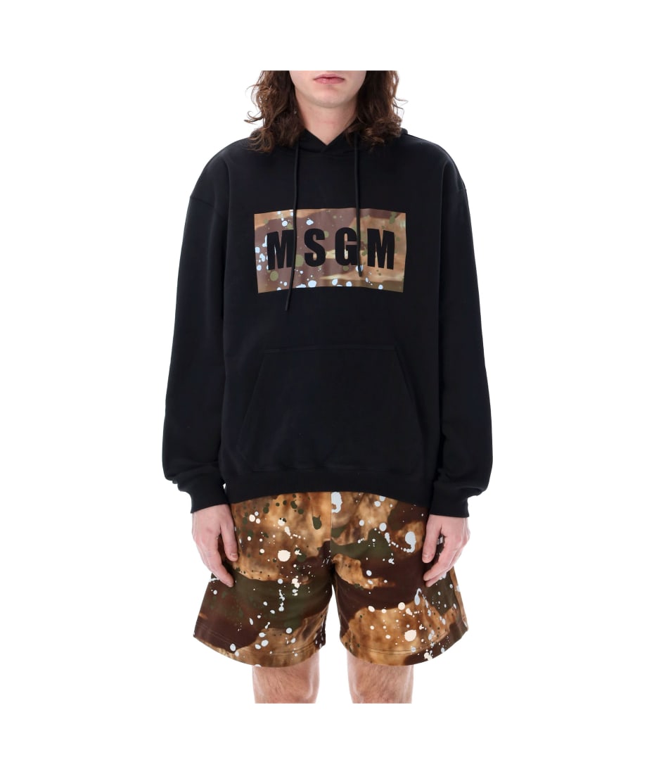 スウェット・トレーナー MSGM 'Camo Season Box Logo' hoodie MSGM Camo Box Logo Hoodie | italist