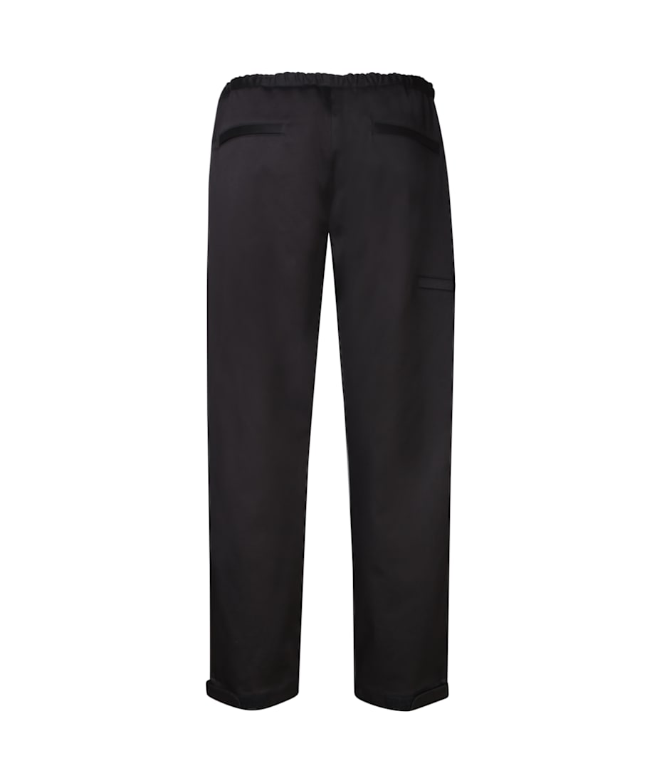 【関税&送料込】Moncler Black Polyester Blend Palazzo Pant Moncler Tech Logo Black Pants | italist