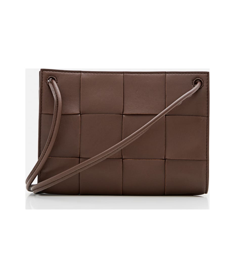 Bottega Veneta | Intreccio Cassette Nodini Nappa Crossbody Bag | Brown Tu