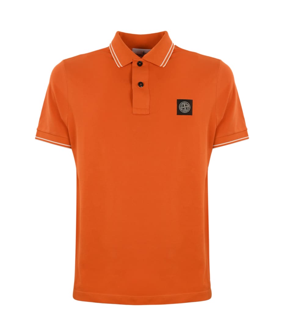 Stone Island 2sc18 Cotton Polo Shirt - Orange