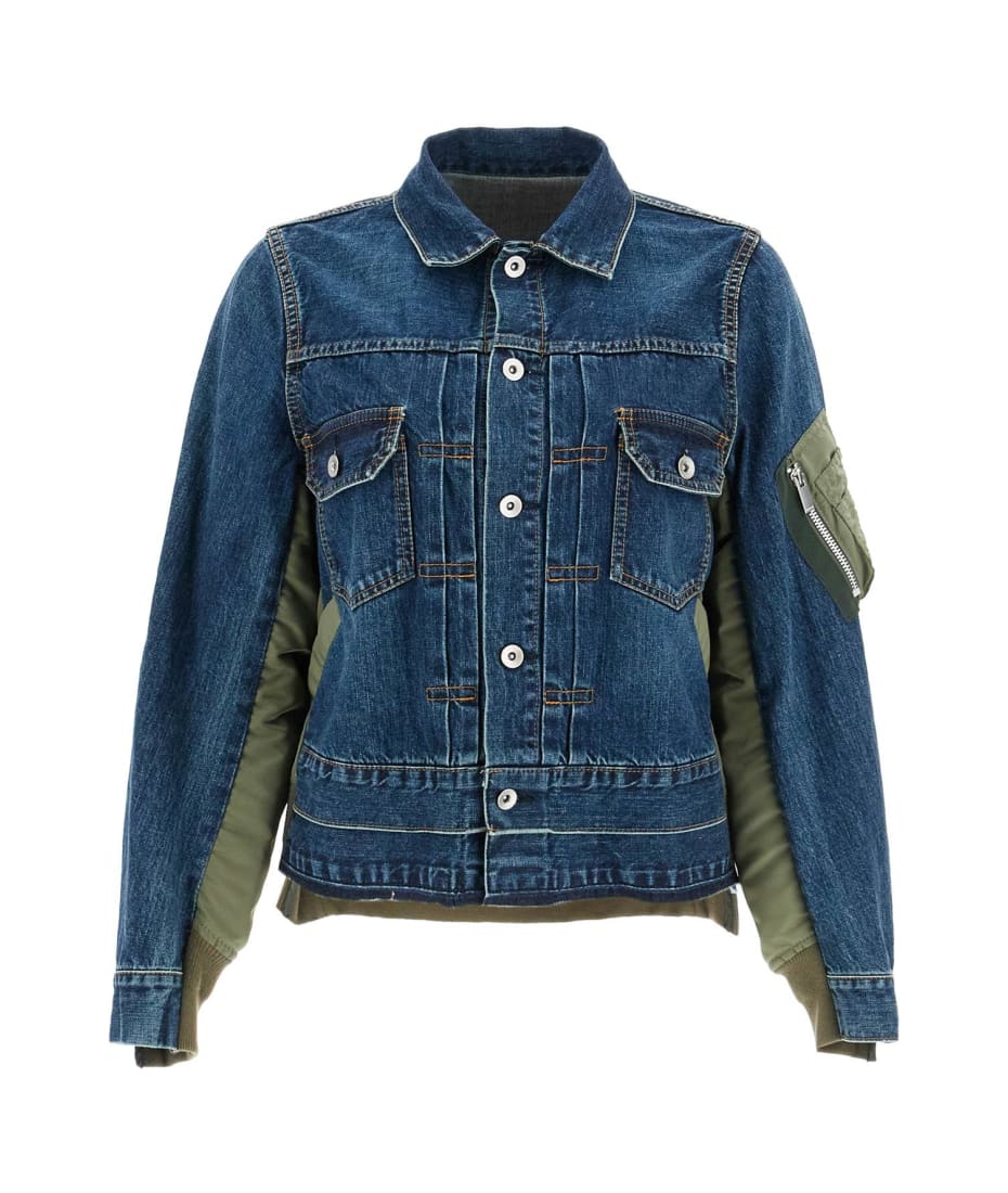 ジャケット・アウター sacai Denim x Nylon Twill Jacket size3 Sacai Denim And Nylon Jacket For Men | italist