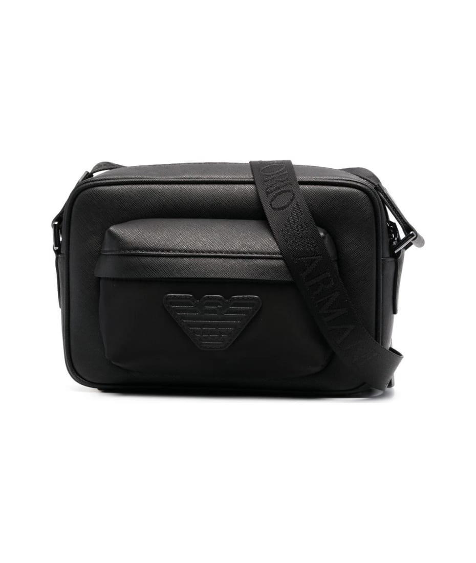 シンプル☆EMPORIO ARMANI カメラケース タンブルレザー Emporio Armani Crossbody Camera Bag | italist