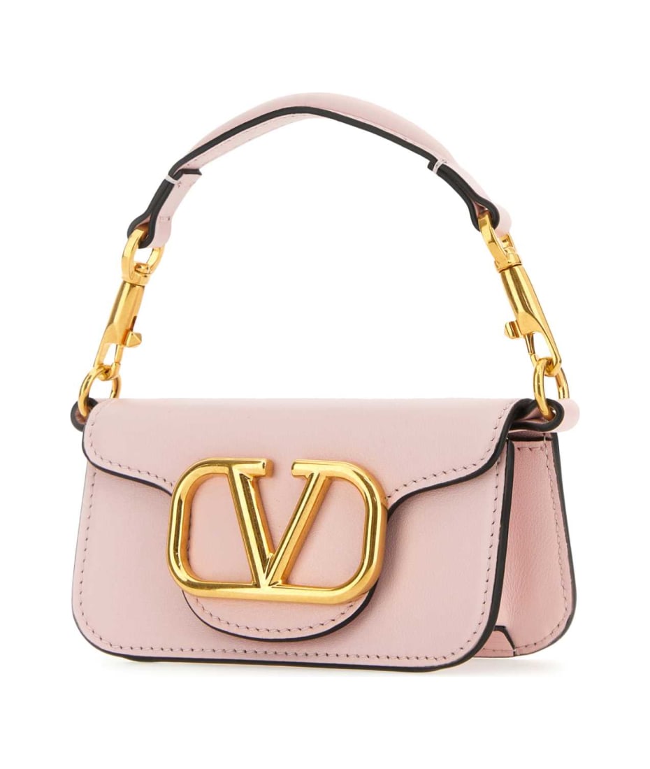 Pink Leather Locã² Handbag