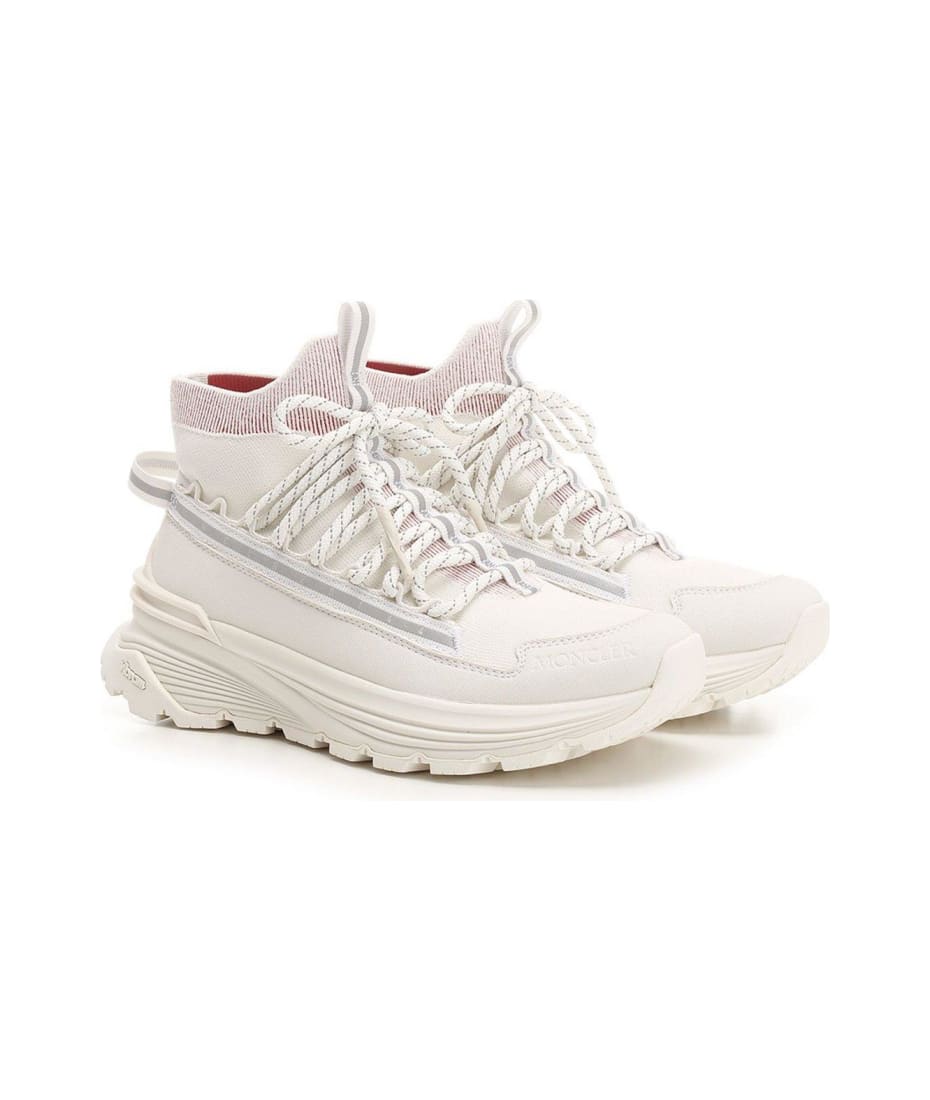 MONCLER☆MONTE RUNNER スニーカー LADIES Moncler - Monte Runner glitter high-top sneakers Silver
