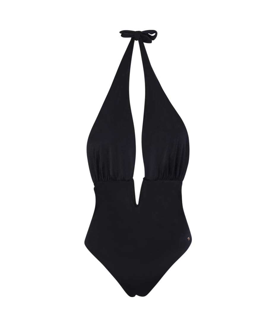 Tom Ford Black Glossy One-piece Swimsuit | italist