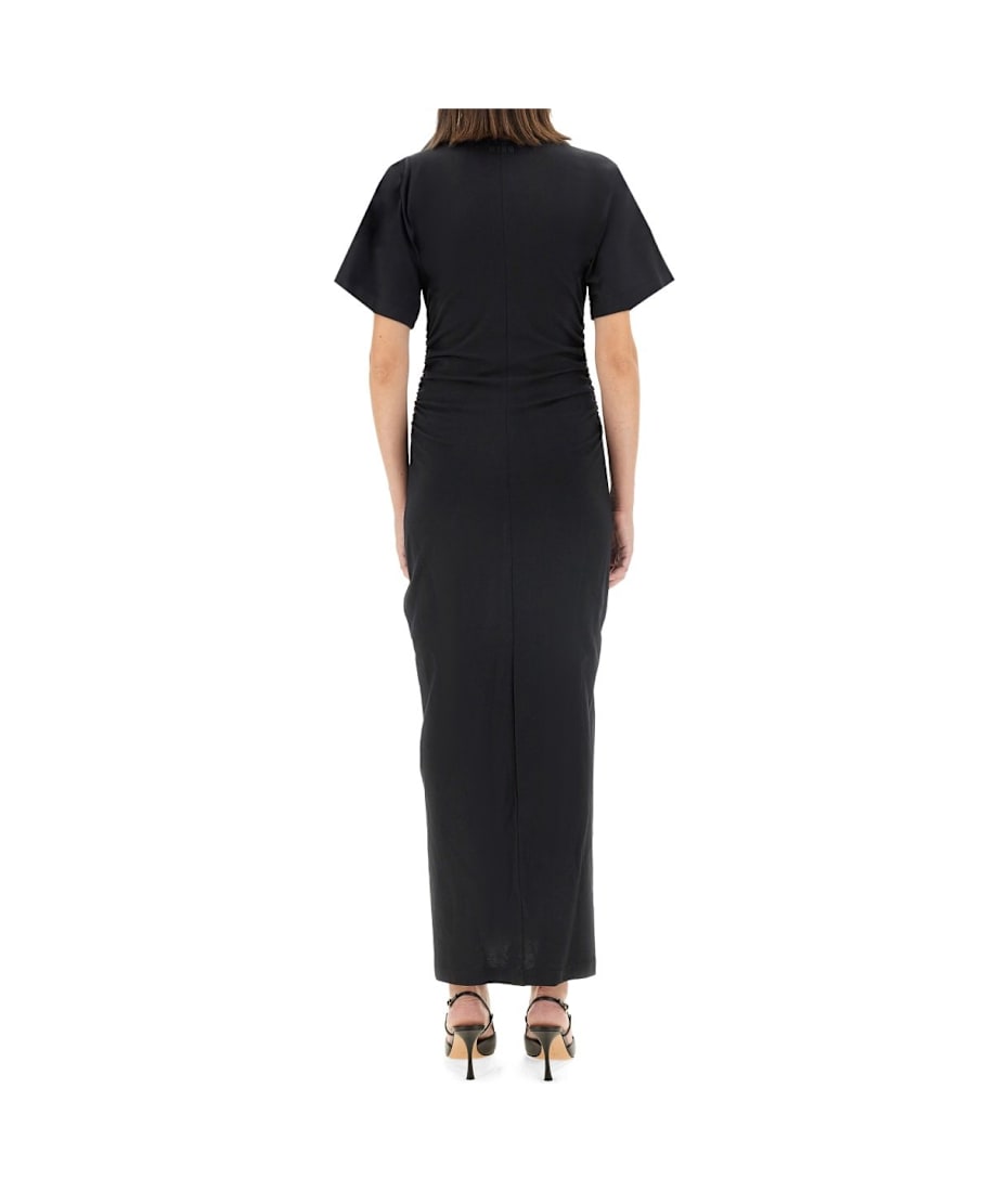 MSGM Short-sleeved Zip-up Maxi Dress | italist