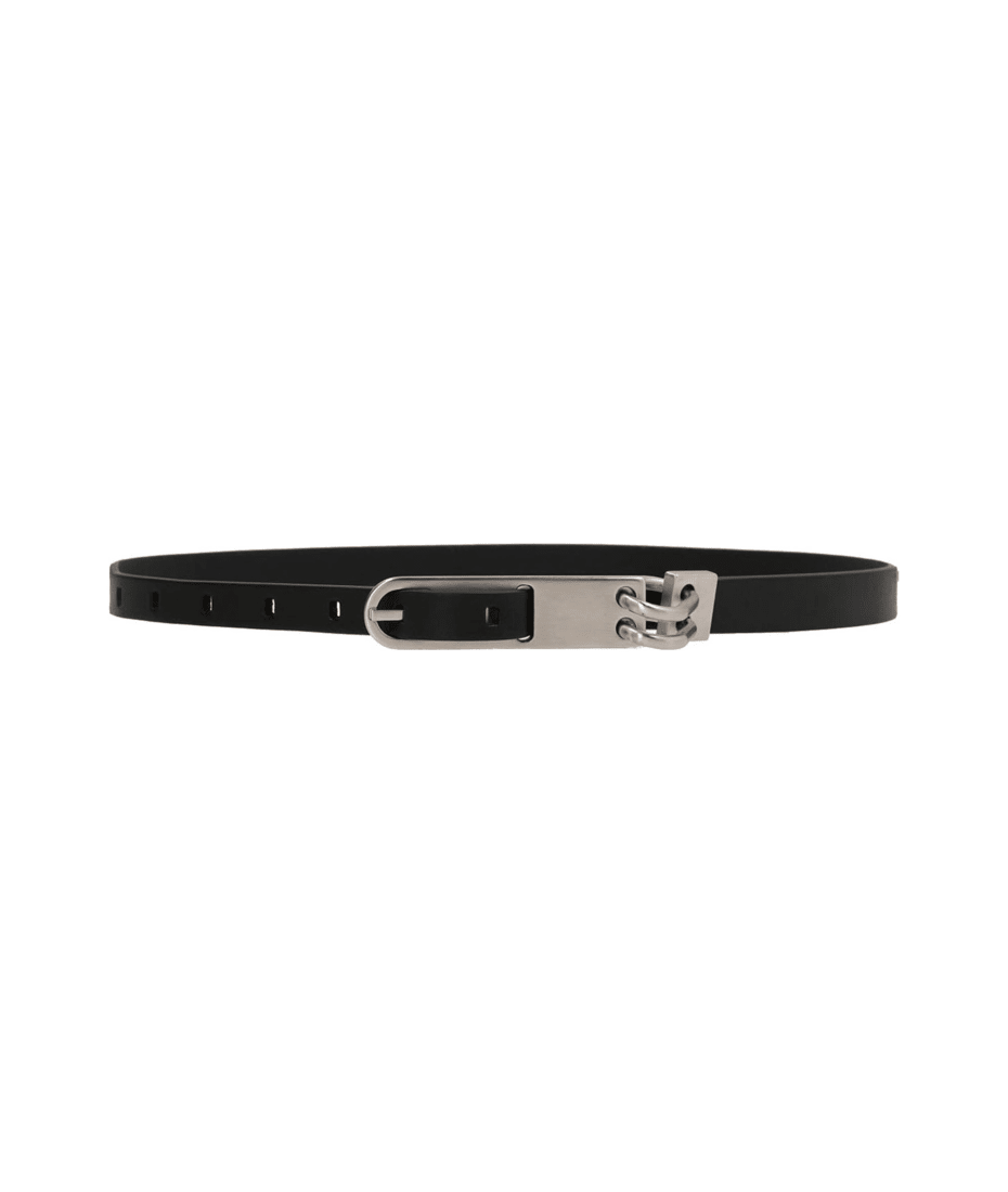 小物 Rick owens Tongue Belt 25AW Rick Owens Black Leather Tongue Belt | Harrods JP