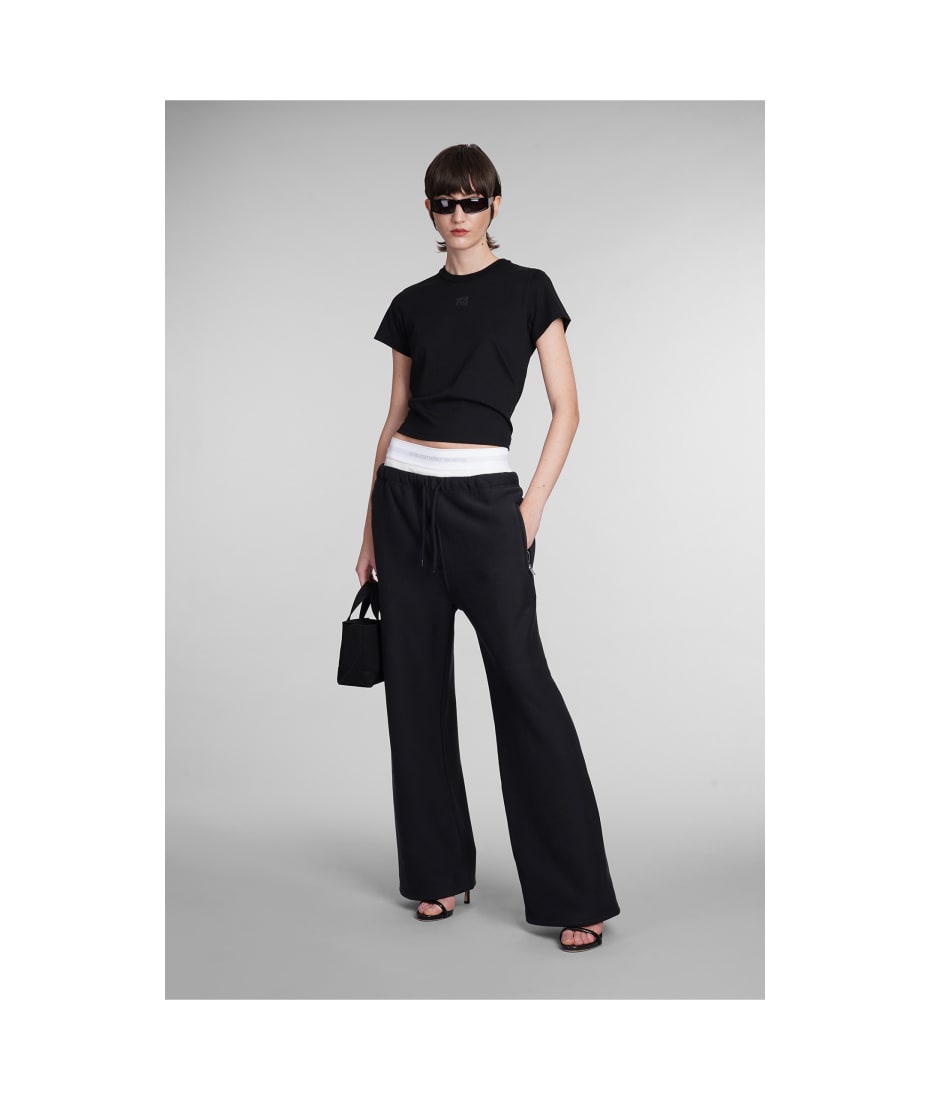 【関税&送料込】Alexander Wang Sweatpants With Brief wide leg sweatpants with pre-styled logo brief waistband in