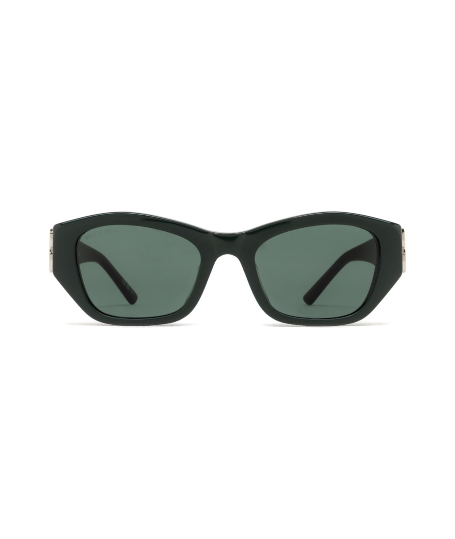 Balenciaga Eyewear Solid Dark Green Sunglasses | ALWAYS LIKE A SALE