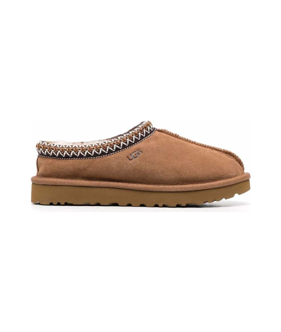 サンダル・ミュール UGG 'Tasman' Beige Mules with Embossed Logo in Suede Woman UGG 'tasman' Beige Mules With Embossed Logo In Suede Woman