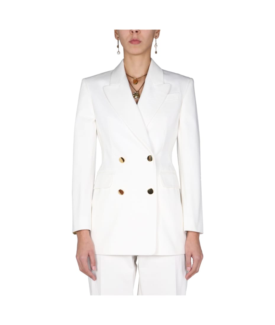 ジャケット alexander mcqueen DOUBLE-BREASTED JACKET (684125_QFAAN9000) McQueen Double-Breasted Sculpted Blazer | Neiman Marcus