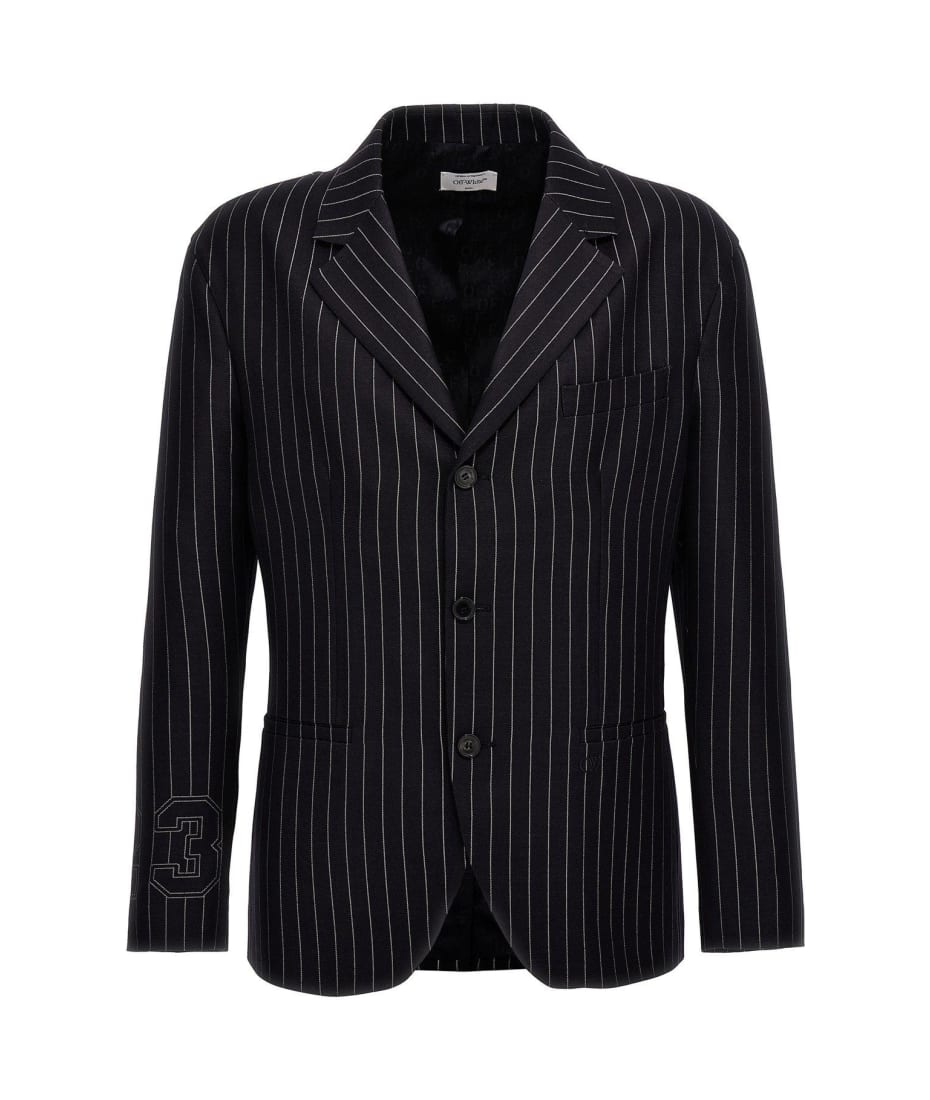 【関税込み】off-white '23 pinstripes' blazer Off-White 23 Pinstripes Blazer | italist