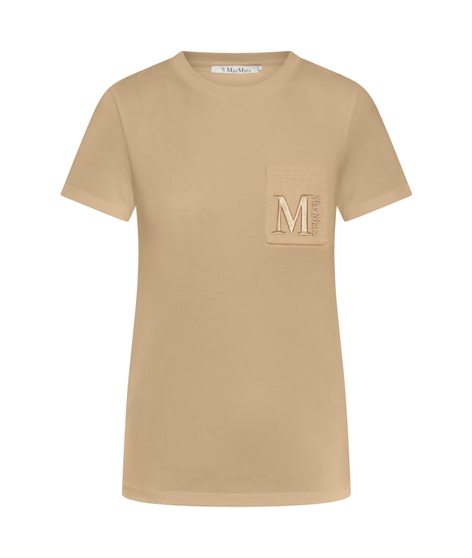 【S MAX MARA】Madera Short Sleeve T-shirt - Camel S Max Mara Madera Tshirt | italist