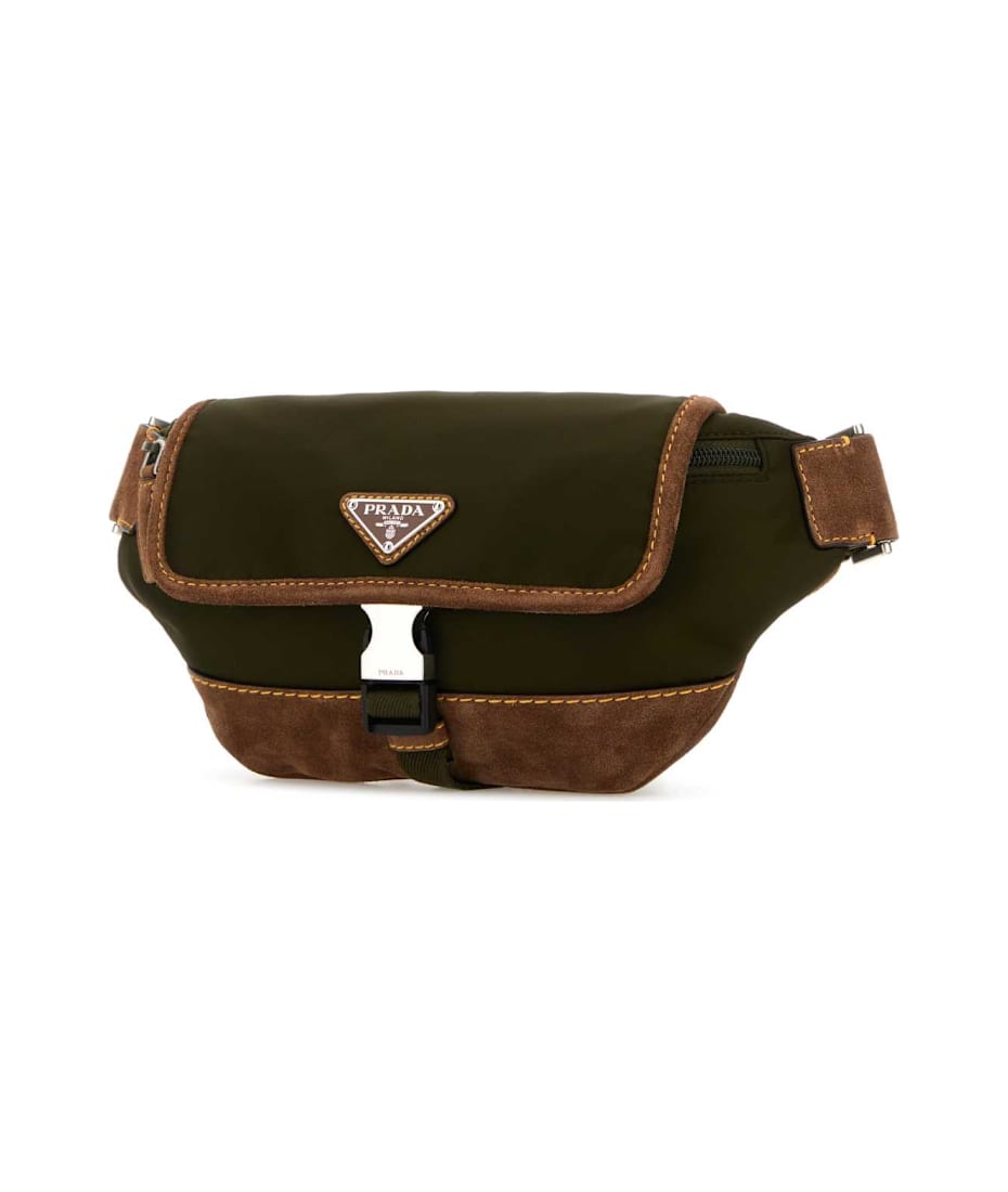 【関税&送料込】Prada Two-Tone Re-Nylon And Suede Belt Bag Prada Two-tone Re-nylon And Suede Belt Bag | italist, ALWAYS