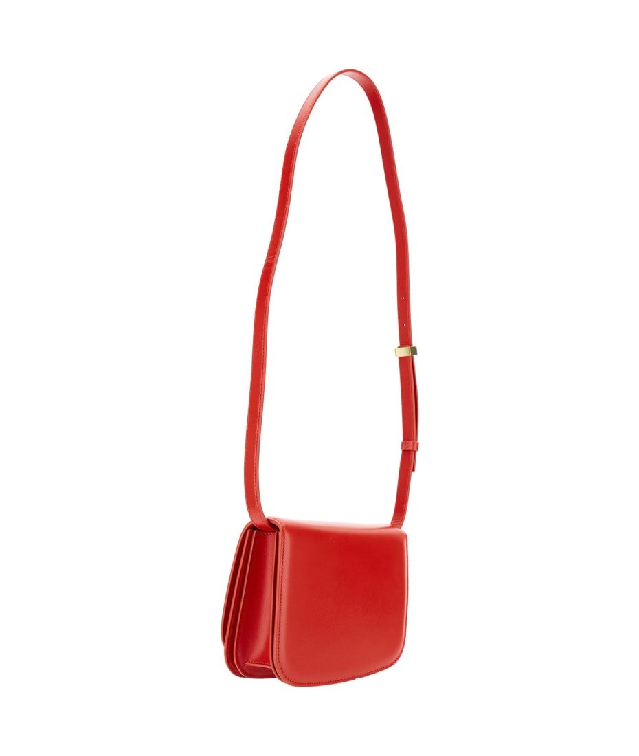 【送料&関税込】Ferragamo oyster Red Asymmetric Crossbody Ba Ferragamo 'oyster' Red Asymmetric Crossbody Bag With Logo
