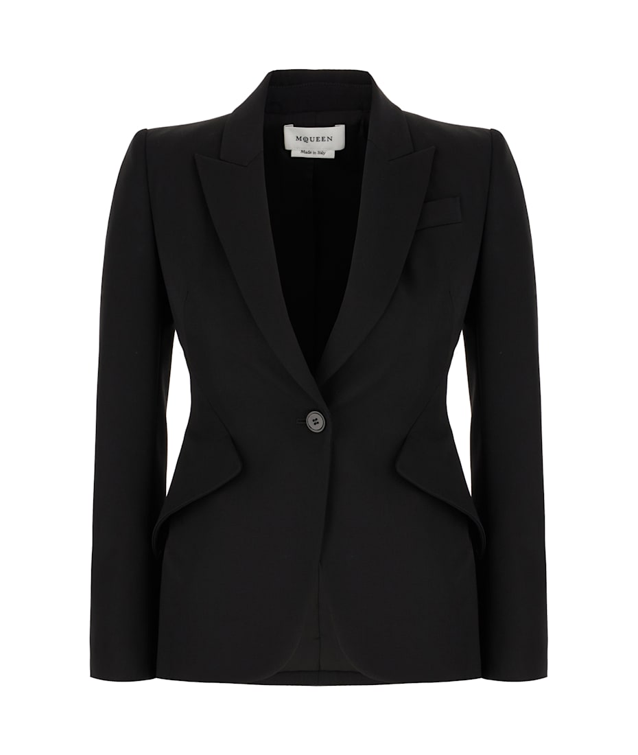 ジャケット ALEXANDER MCQUEEN BLACK WOOL BLEND BLAZER Alexander McQueen Black Wool Blazer | italist