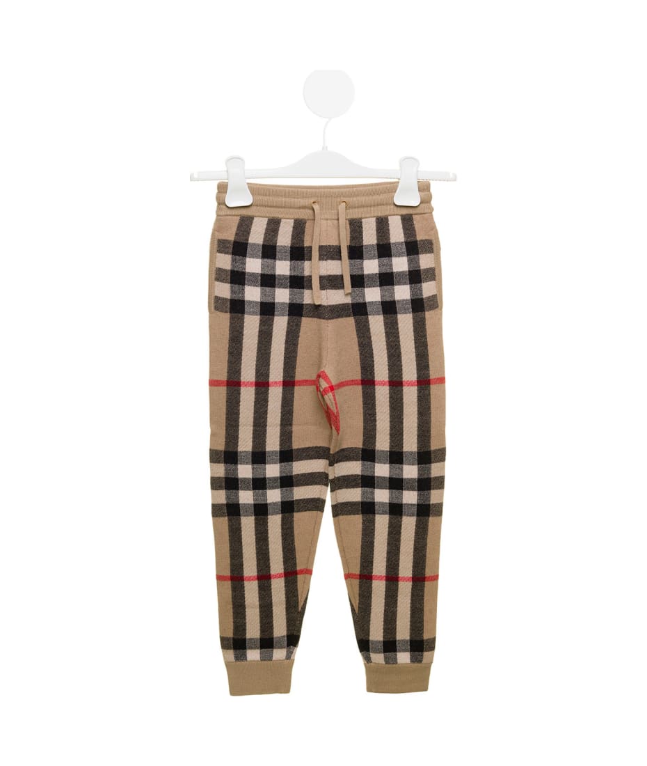 Check Vintage Jogger Trousers In Blend Wool Boy Burberry Kids | ALWAYS LIKE A SALE