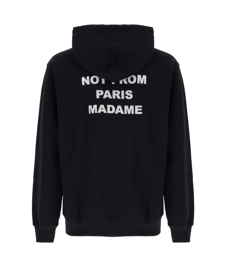 パーカー・フーディ DROLE DE MONSIEUR Black Hoodie with Logo in Cotton Man Drôle de Monsieur Black Hoodie With Logo In Cotton Man