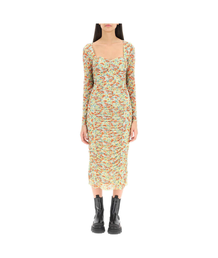 what does trader joe's green goddess dressing taste like Ganni Blue Floral Wrap Mesh Dress