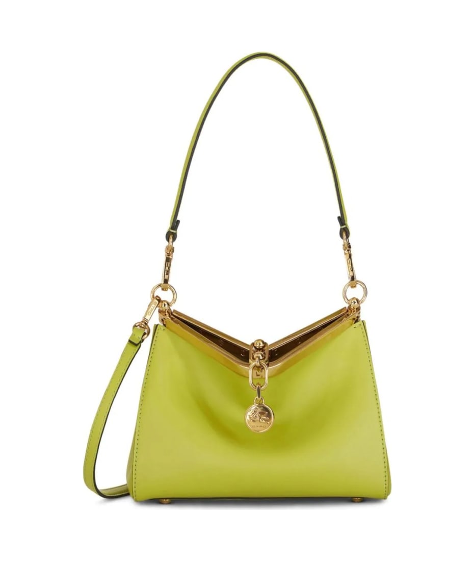 Etro - Vela Small Leather Shoulder Bag - Womens - Dark Green