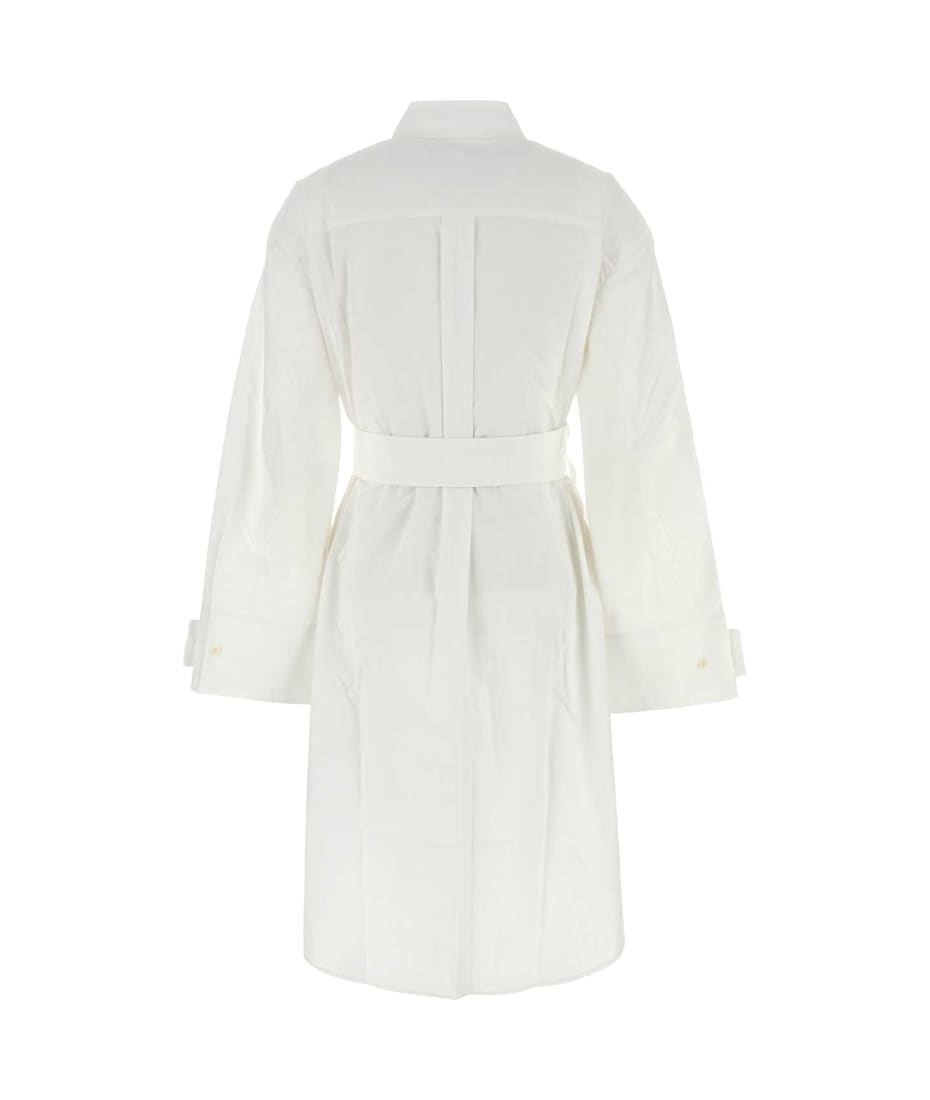 ワンピース J W ANDERSON WHITE POPLIN SHIRT DRESS J.W. Anderson White Poplin Shirt Dress | italist