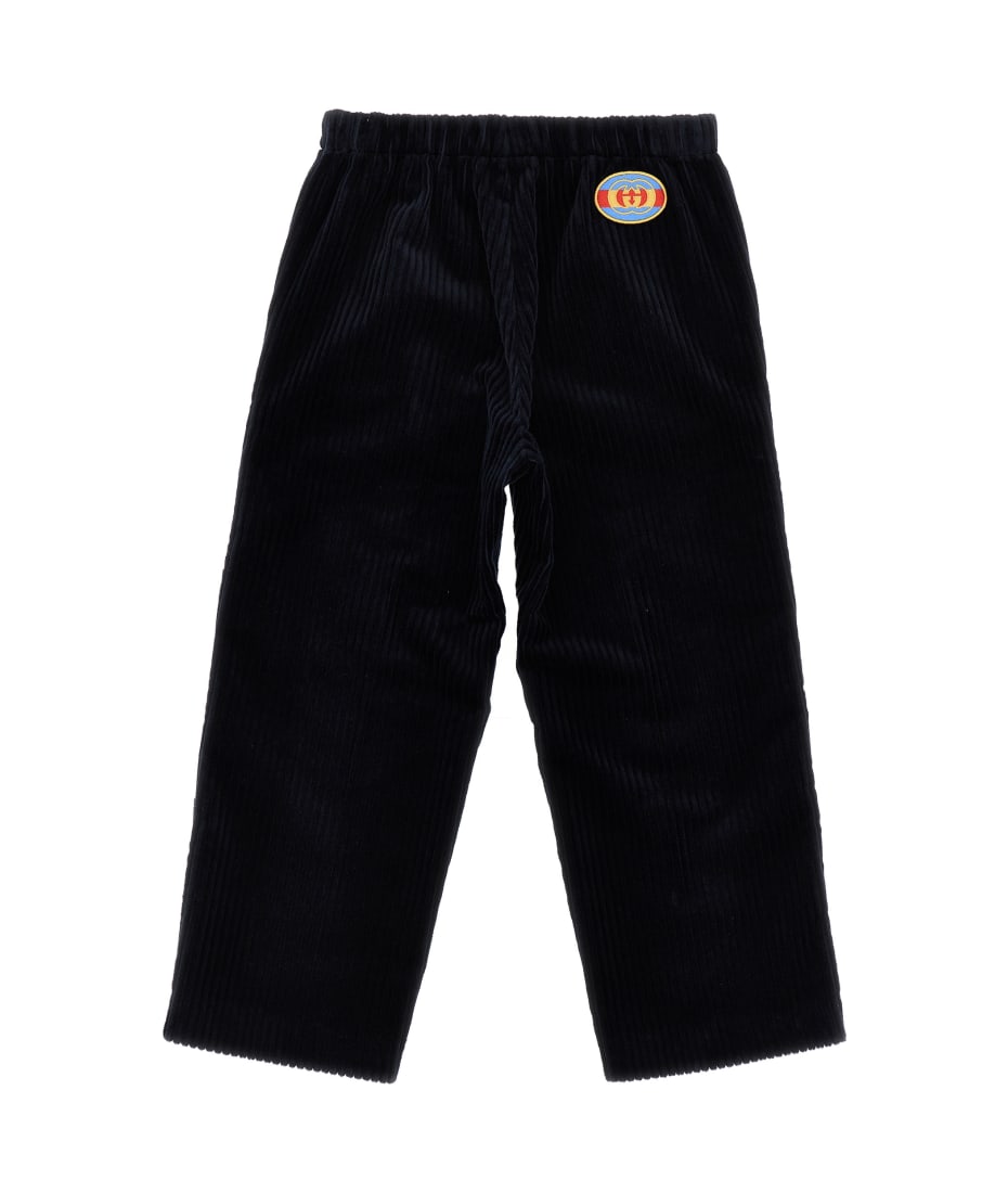 Gucci Kids Corduroy Pants with Industrial Belt boys