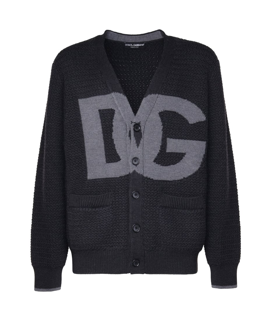 Dolce & Gabbana Logo Intarsia Knitted Cardigan | italist, ALWAYS 