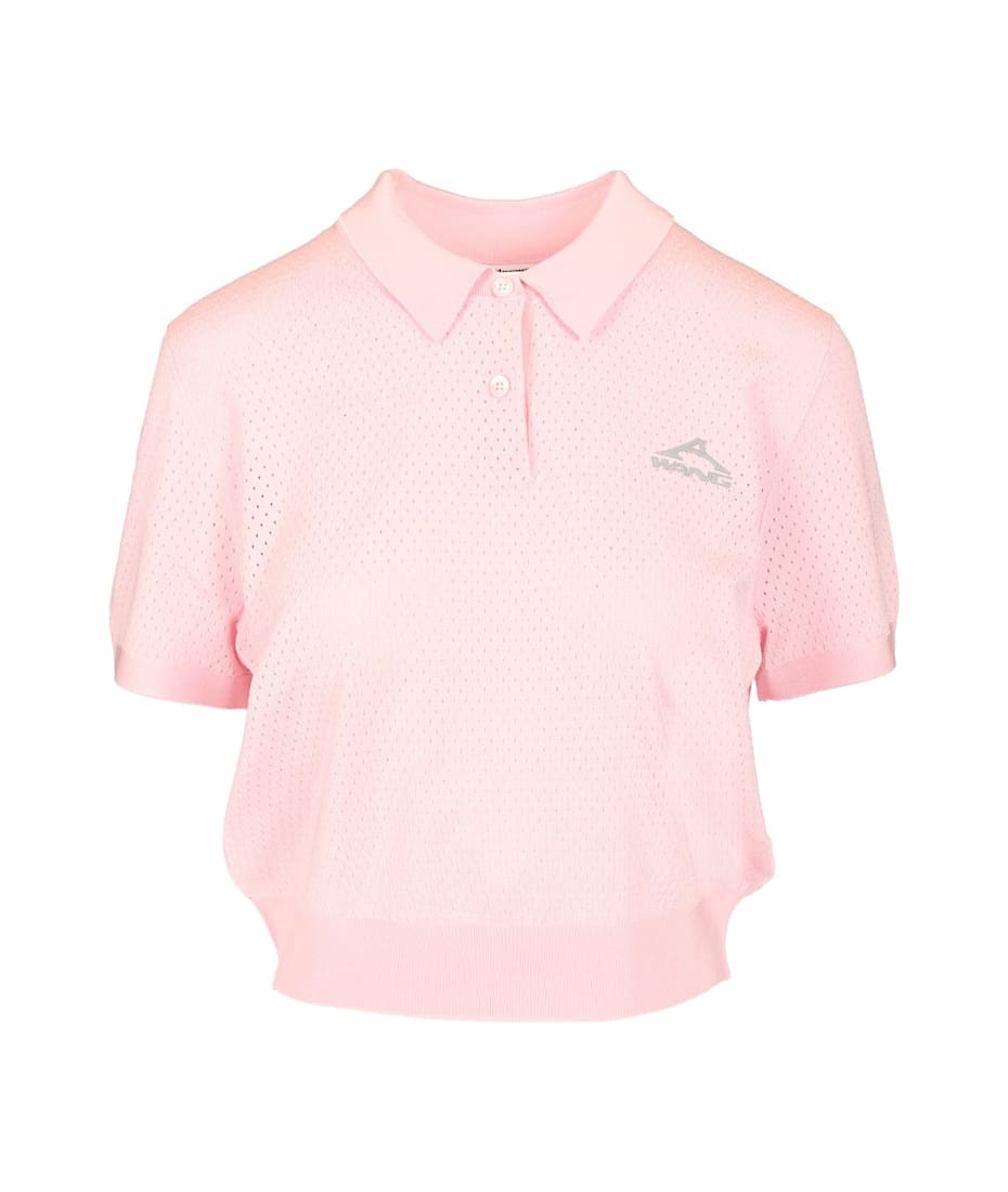 【関税&送料込】Alexander Wang Cropped Jersey Polo Shirt Alexander Wang Cropped Polo Shirt | italist