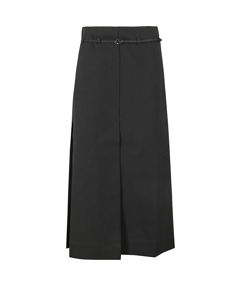 Ganni Cotton Suiting Maxi Slit Skirt | italist