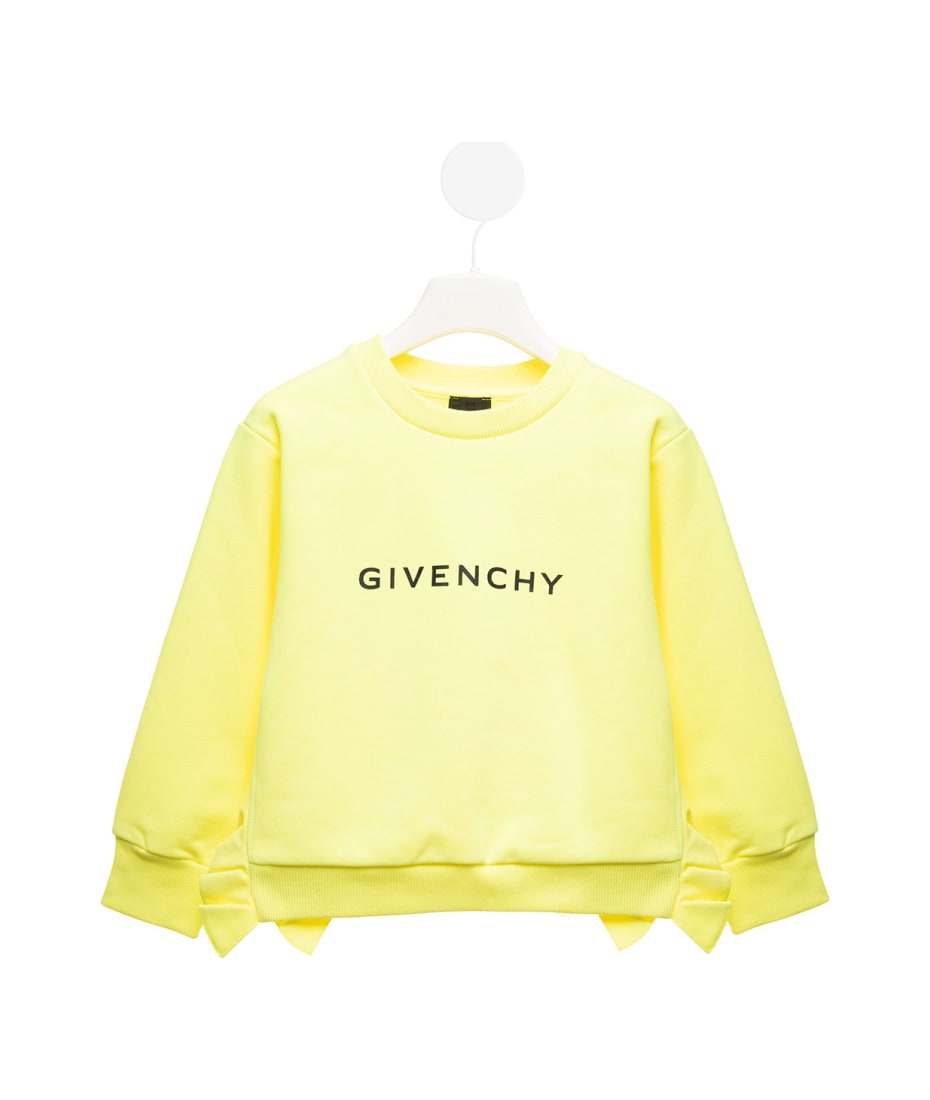 Givenchy Yellow Jersey Sweatshirt With Logo And Ruffles Detail Kids Girl |  italist, ALWAYS LIKE A SALE