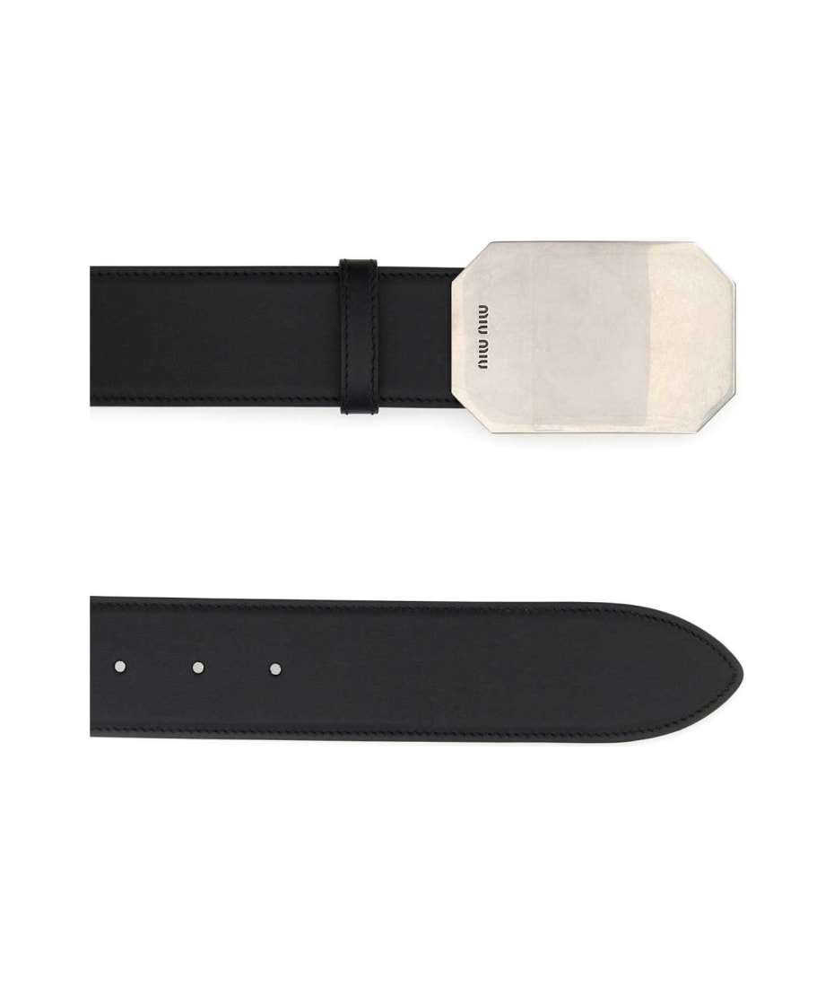 Miu Miu Black Leather Belt | italist
