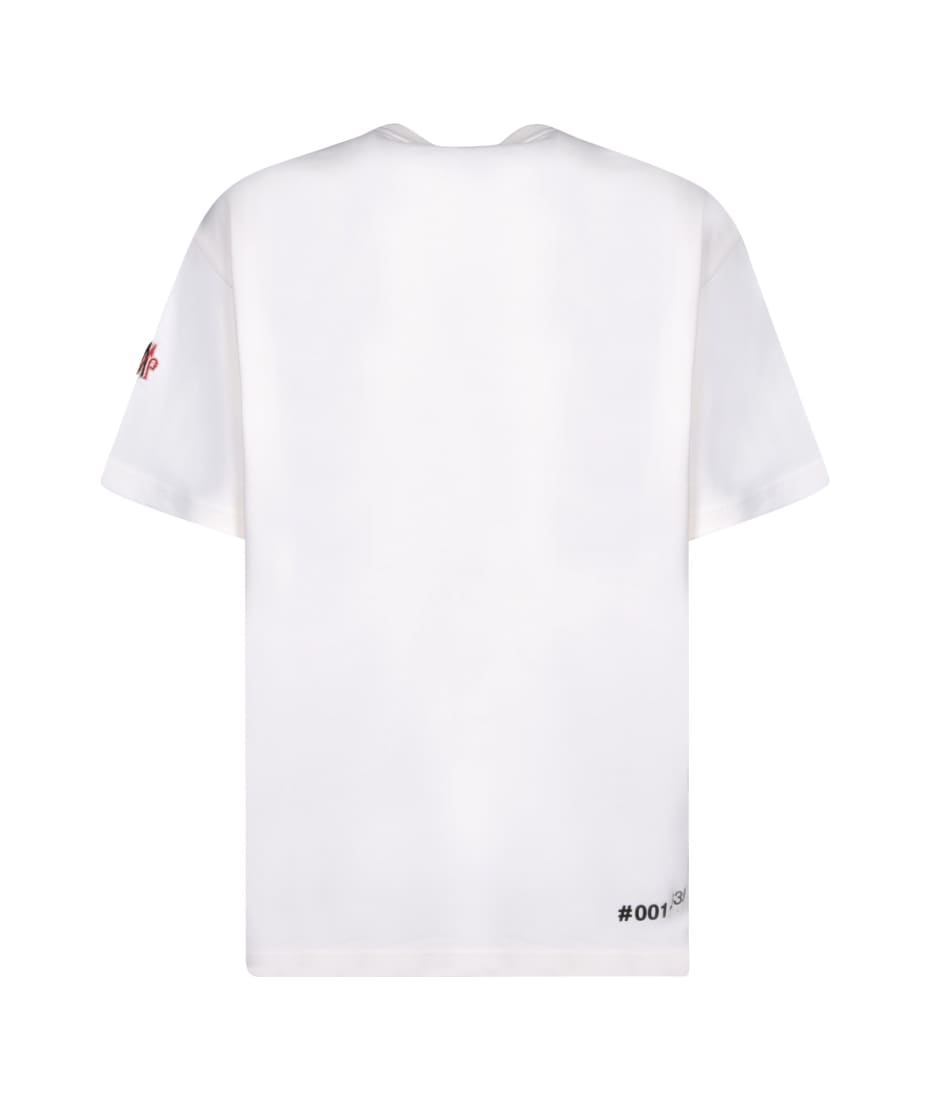 Moncler Grenoble Contrasting Logo White T-shirt - White