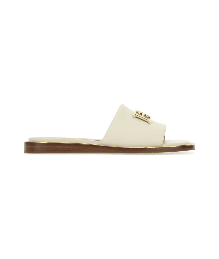 【関税&送料込】Bally Ivory Leather Eloise Slippers Bally Ivory Leather Eloise Slippers | italist